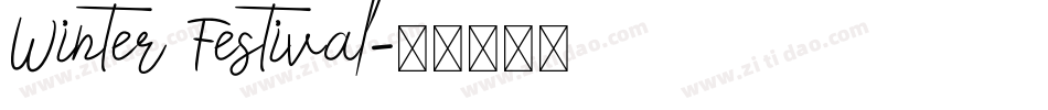 Winter Festival字体转换